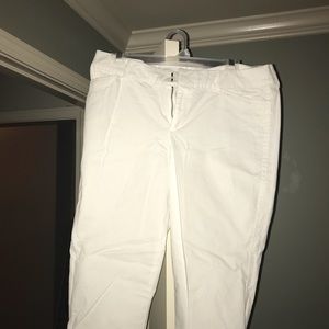 White pixie pants , old navy